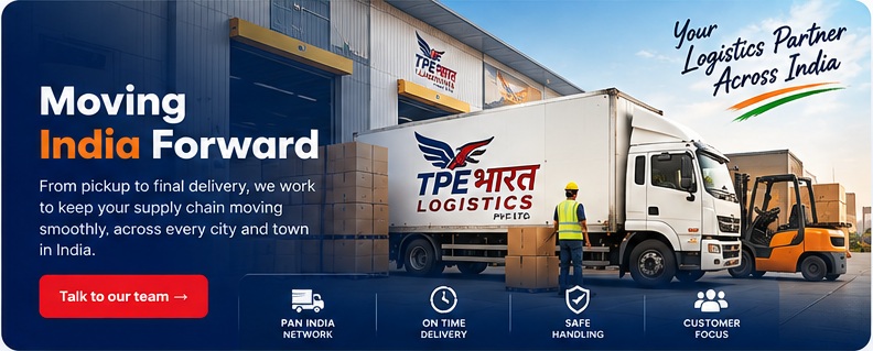 TPE Bharat logistics truck and warehouse